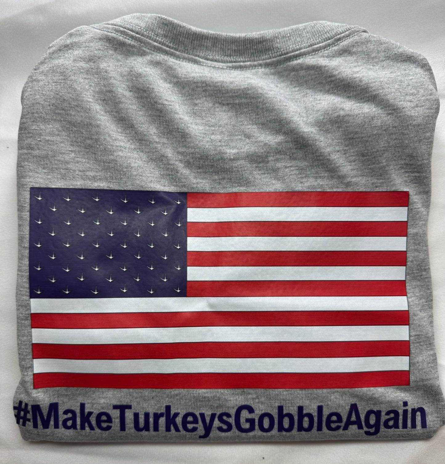 Short Sleeve American Flag T-shirt (Polyester)