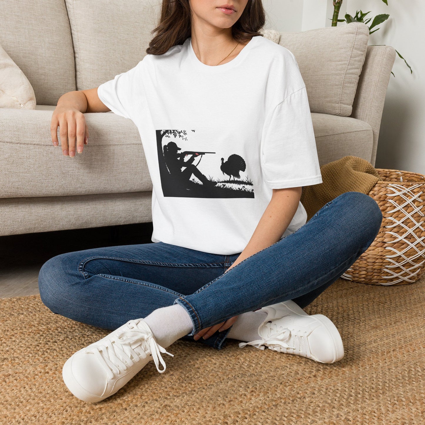 Hunting Silhouette T-Shirt — Shooter & Turkey Graphic Tee