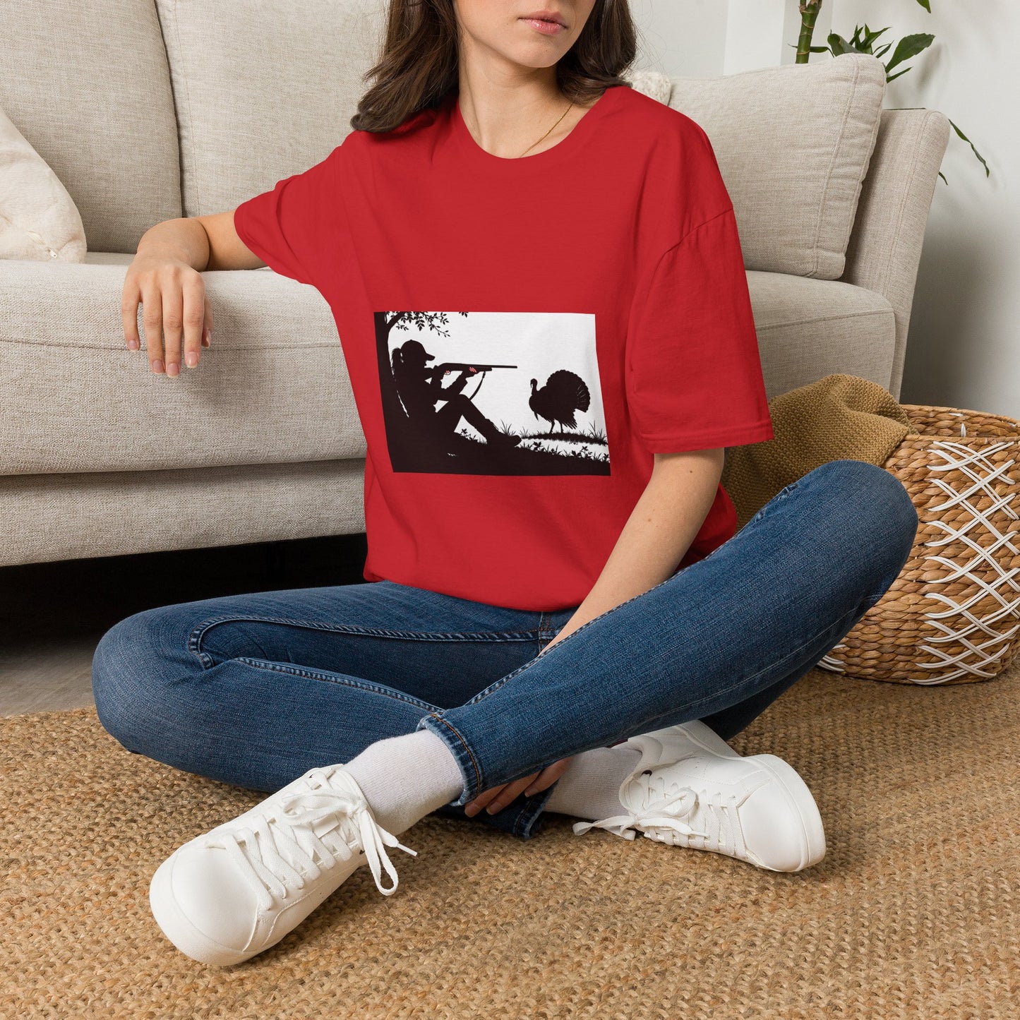 Hunting Silhouette T-Shirt — Shooter & Turkey Graphic Tee