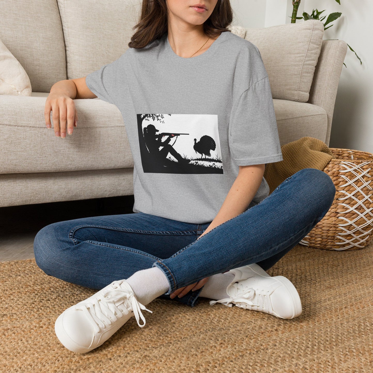 Hunting Silhouette T-Shirt — Shooter & Turkey Graphic Tee